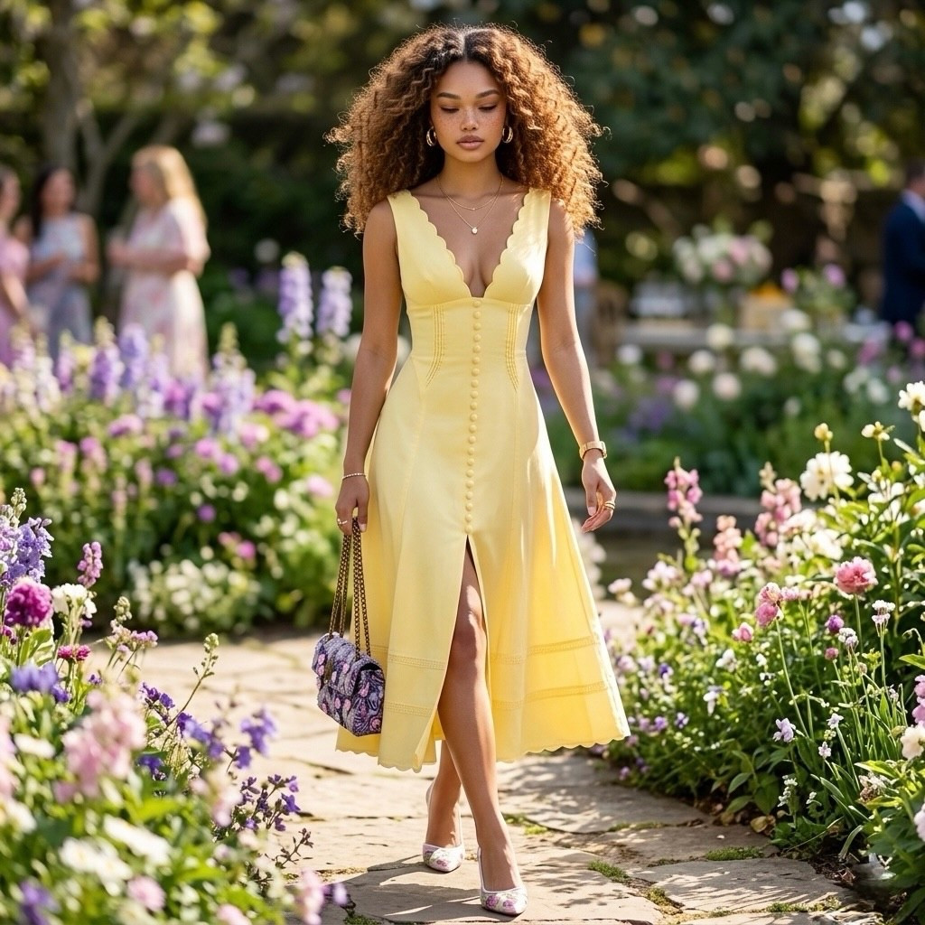 🌼 Found my spring dress and I am NOT letting her go 😍 Size 4 in the scalloped butter yellow midi, size 8 in the floral heels — this combo works for garden weddings, bridal showers, Easter, graduation season or any spring occasion that calls for something special ✨ Everything is linked in my LTK! #LTKwedding #LTKseasonal #LTKstyletip

#LTKdayinmylife #LTKSeasonal #LTKWedding