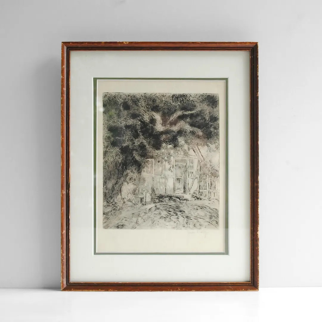 Vintage Black and White Etching of a Cottage in the Woods - Etsy Canada | Etsy (US)