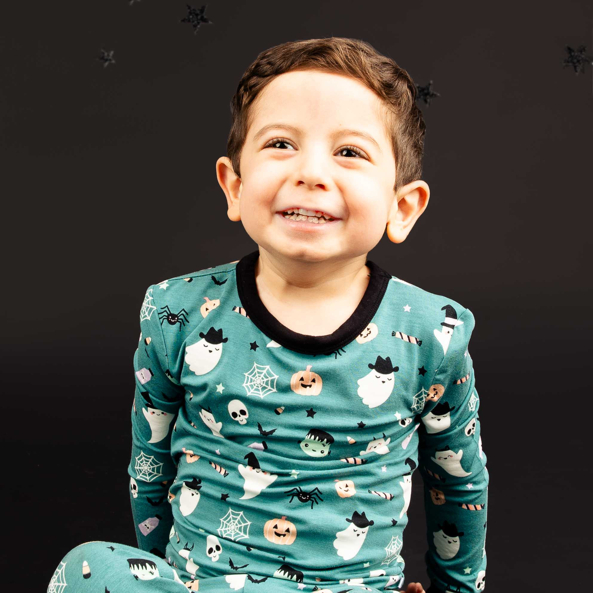 Boo Crew Glow-in-the-Dark Halloween Two-Piece Bamboo Long Sleeve Kids | Emerson and Friends