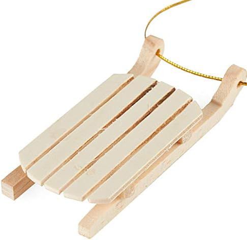 Factory Direct Craft Package of 6 Unfinished Wood Vintage Sled Ornament for Home Décor, Crafting... | Amazon (US)