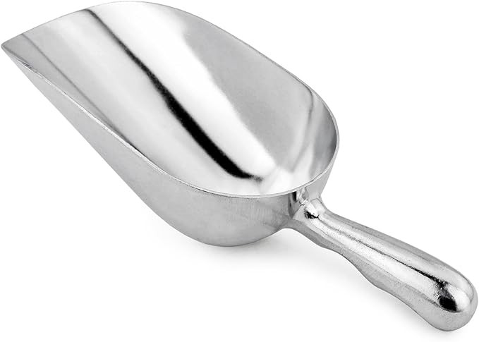 New Star Foodservice 34547 One-Piece Cast Aluminum Round Bottom Bar Ice Flour Utility Scoop, 24 -... | Amazon (US)