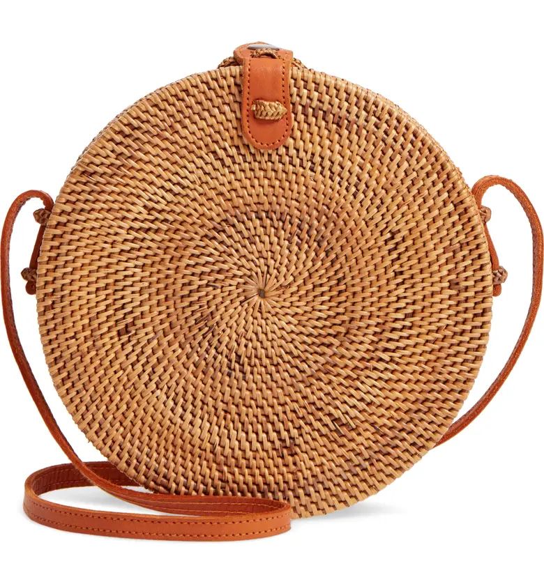 Woven Rattan Circle Basket Crossbody | Nordstrom