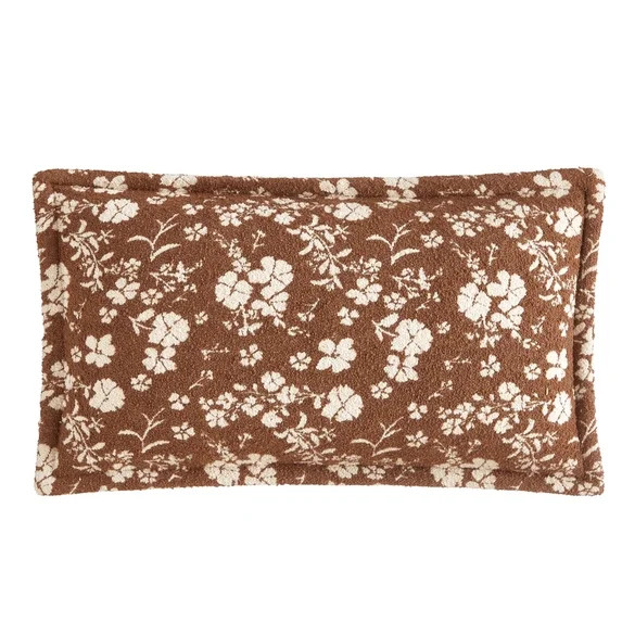 The Pioneer Woman Brown Daisy Boucle Lumbar Decorative Pillow | Walmart (US)