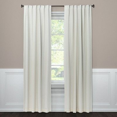 84&#34;x50&#34; Aruba Linen Blackout Curtain Panel Sour Cream - Threshold&#8482; | Target