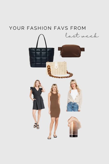Your fashion favs from last week!

Tote bag, belt bag, crossbody, straw bag, summer dress, rib knit dress, cardigan, highlighter, make up

#LTKsalealert #LTKunder50 #LTKbeauty