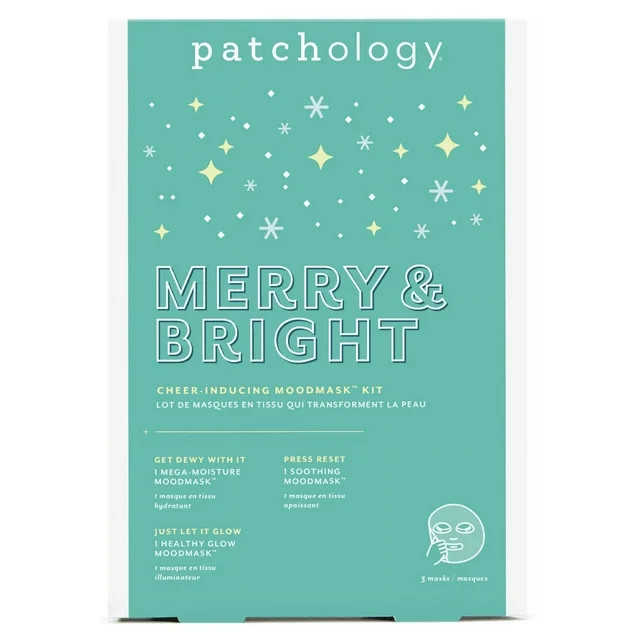 Patchology Merry & Bright Exclusive 2024 Holiday Face Sheet Mask Set, For Dull and Dry Skin | Walmart (US)