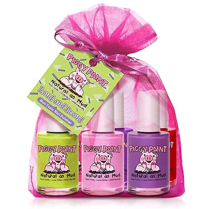 Piggy Paint | 100% Non-Toxic Girls Nail Polish | Safe, Cruelty-free, Vegan, & Low Odor for Kids |... | Amazon (US)