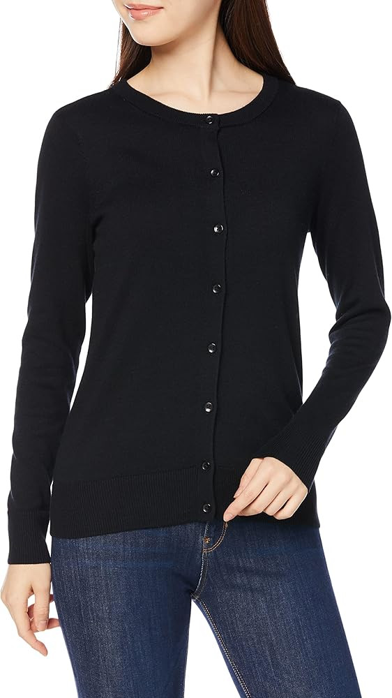 Amazon Essentials Women's Lightweight Crewneck Cardigan Sweater | Amazon (US)