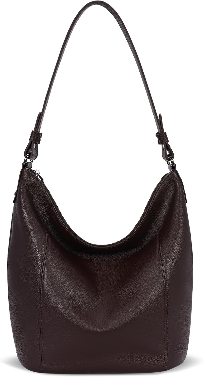 Iswee Soft Leather Hobo Shoulder Crossbody Handbag Purse for Women Tote | Amazon (US)