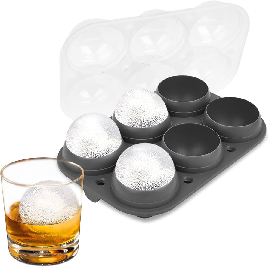 Samuelworld Large Ice Ball Maker with Lid, 6 x 2.5 Inch Ice Balls - Food Grade, Easy To Fill Roun... | Amazon (US)