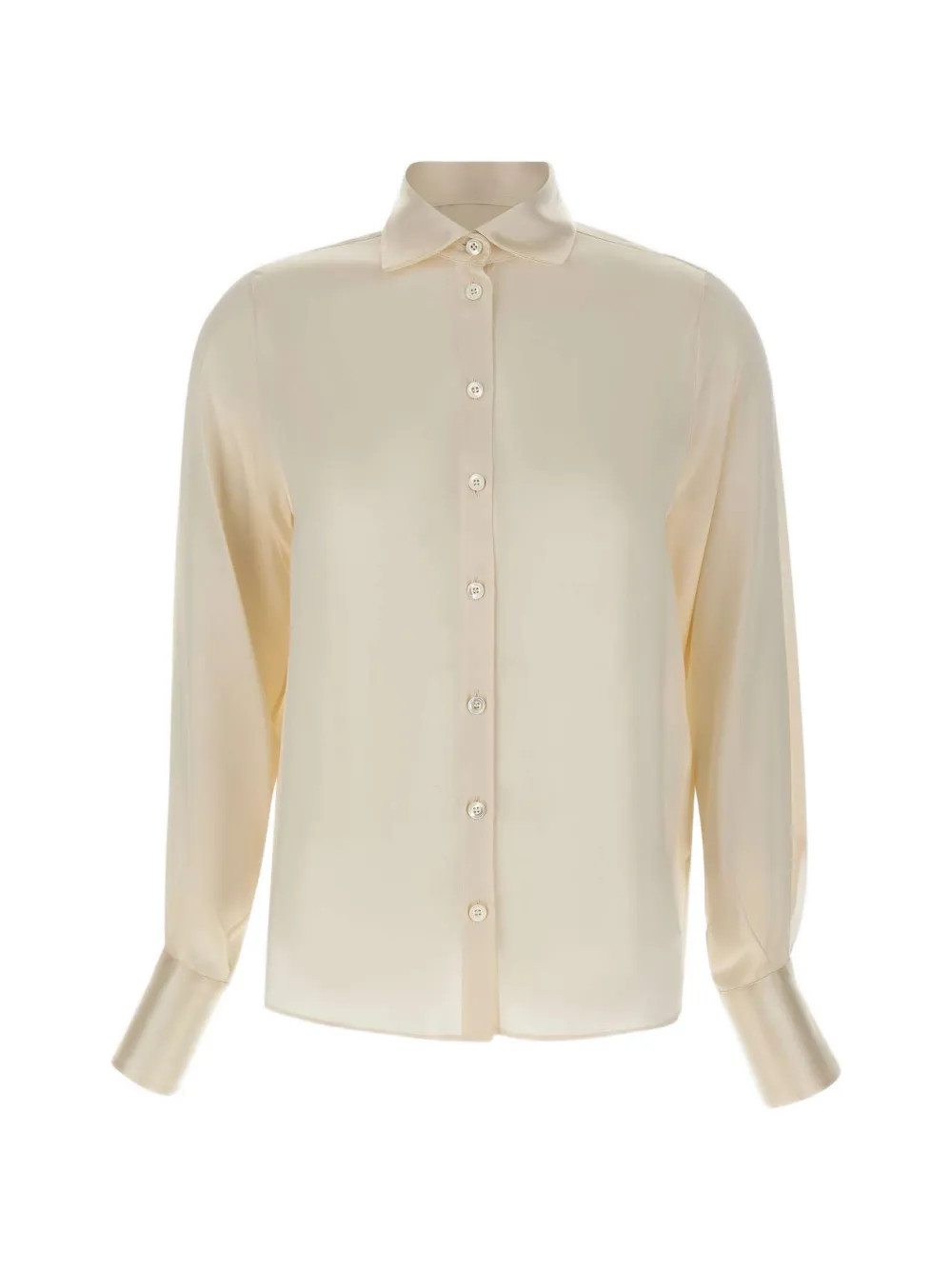 Eleventy Buttoned Silk Shirt | Neutrals | FARFETCH UK | Farfetch Global