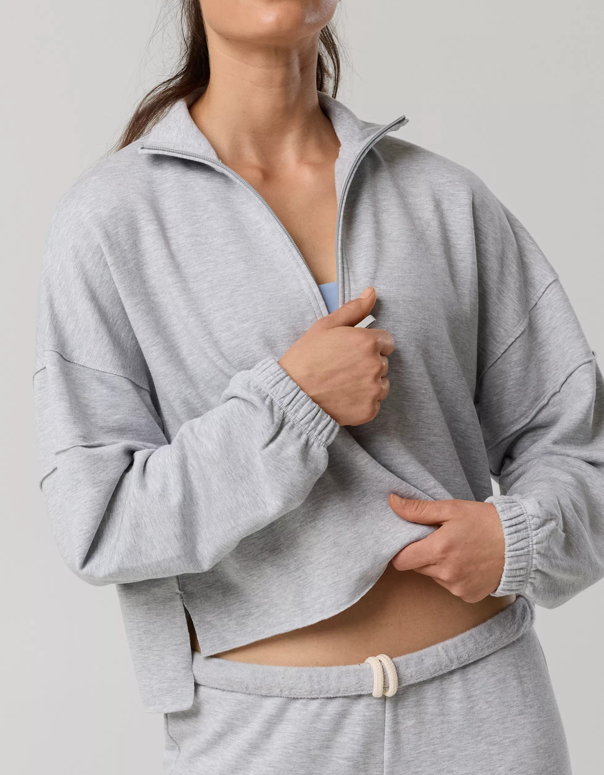 OFFLINE By Aerie OTT Seamed Quarter Zip Sweatshirt | Aerie