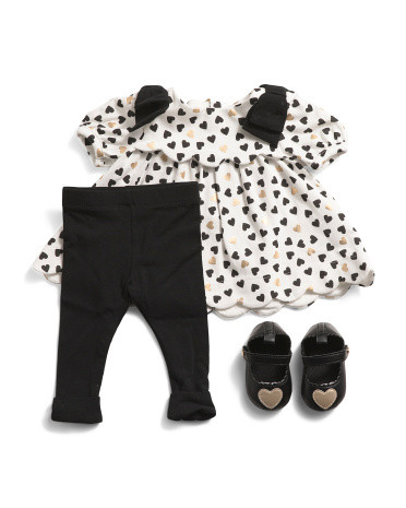 Newborn Girls 2pc Scalloped Top And Leggings Set | Baby | Marshalls | Marshalls