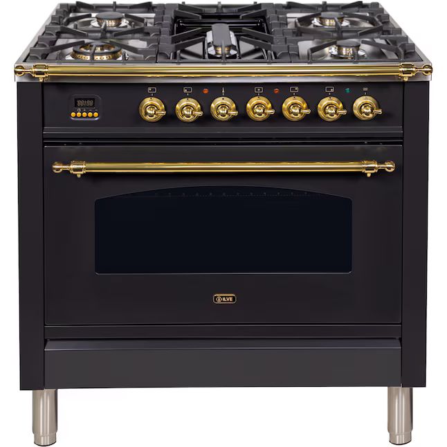 ILVE Nostalgie 36-in 5 Burners 3.55-cu ft Self-cleaning Convection Oven Freestanding Natural Gas ... | Lowe's