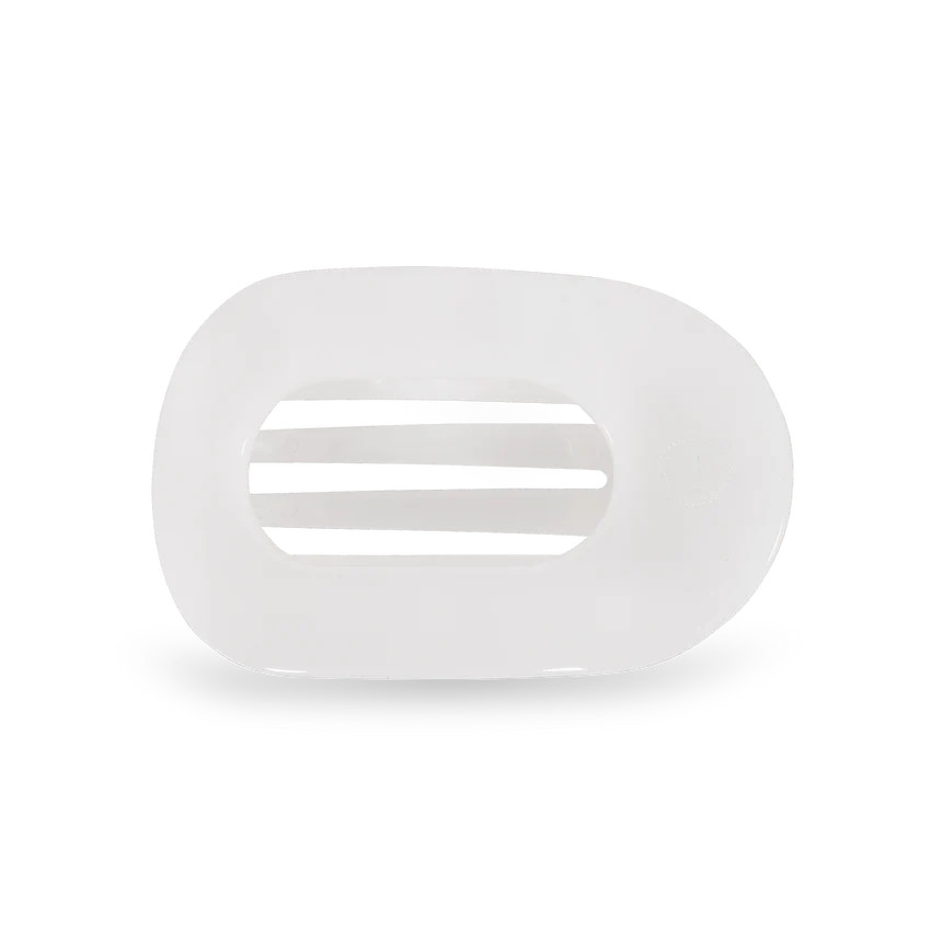 Coconut White Medium Flat Round Clip | TELETIES