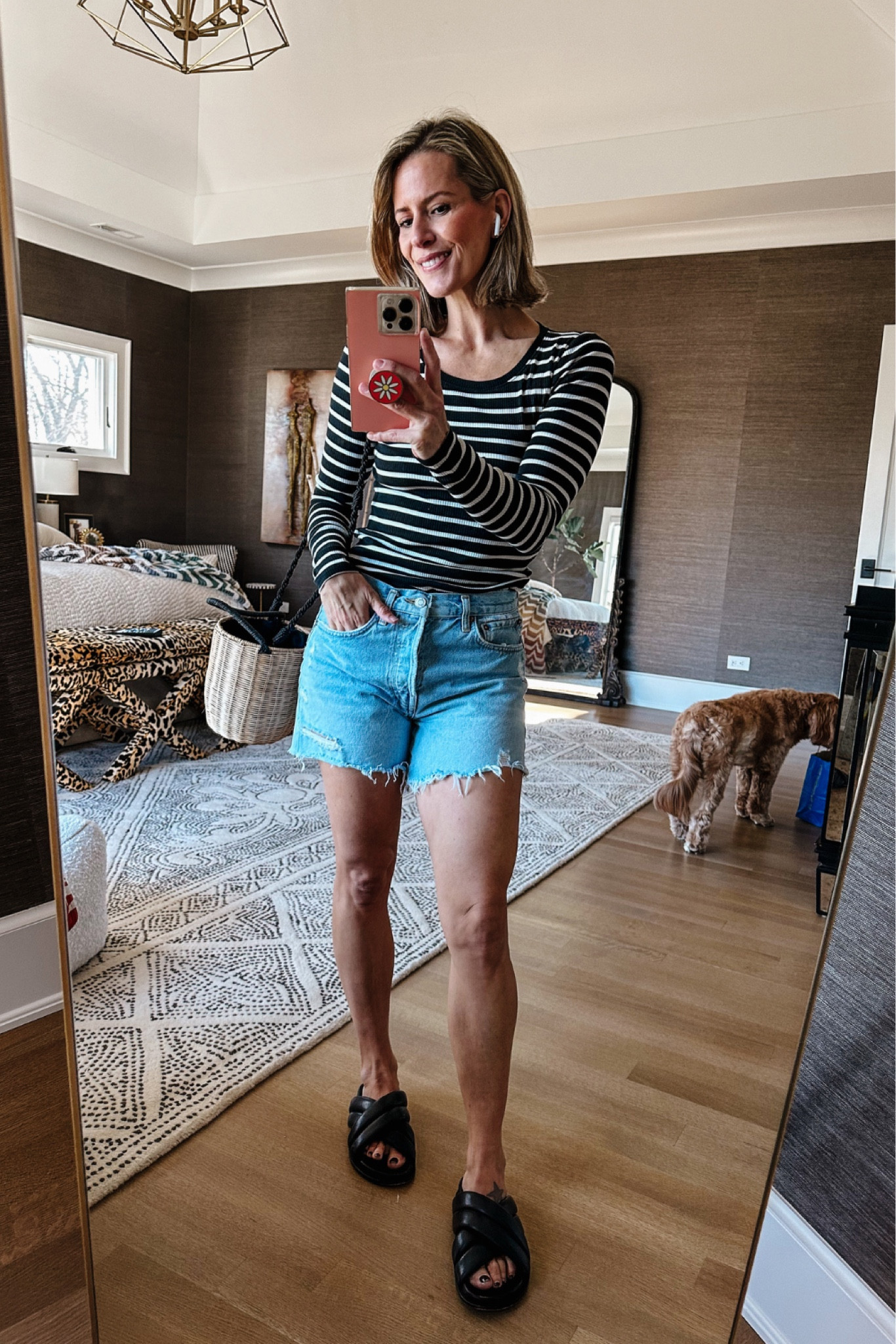 This striped tee is perfectly stretchy and is on sale now! Runs a little big so I would size down if you’re in between. I’m wearing a size small. 

#LTKsalealert #LTKfindsunder100 #LTKstyletip