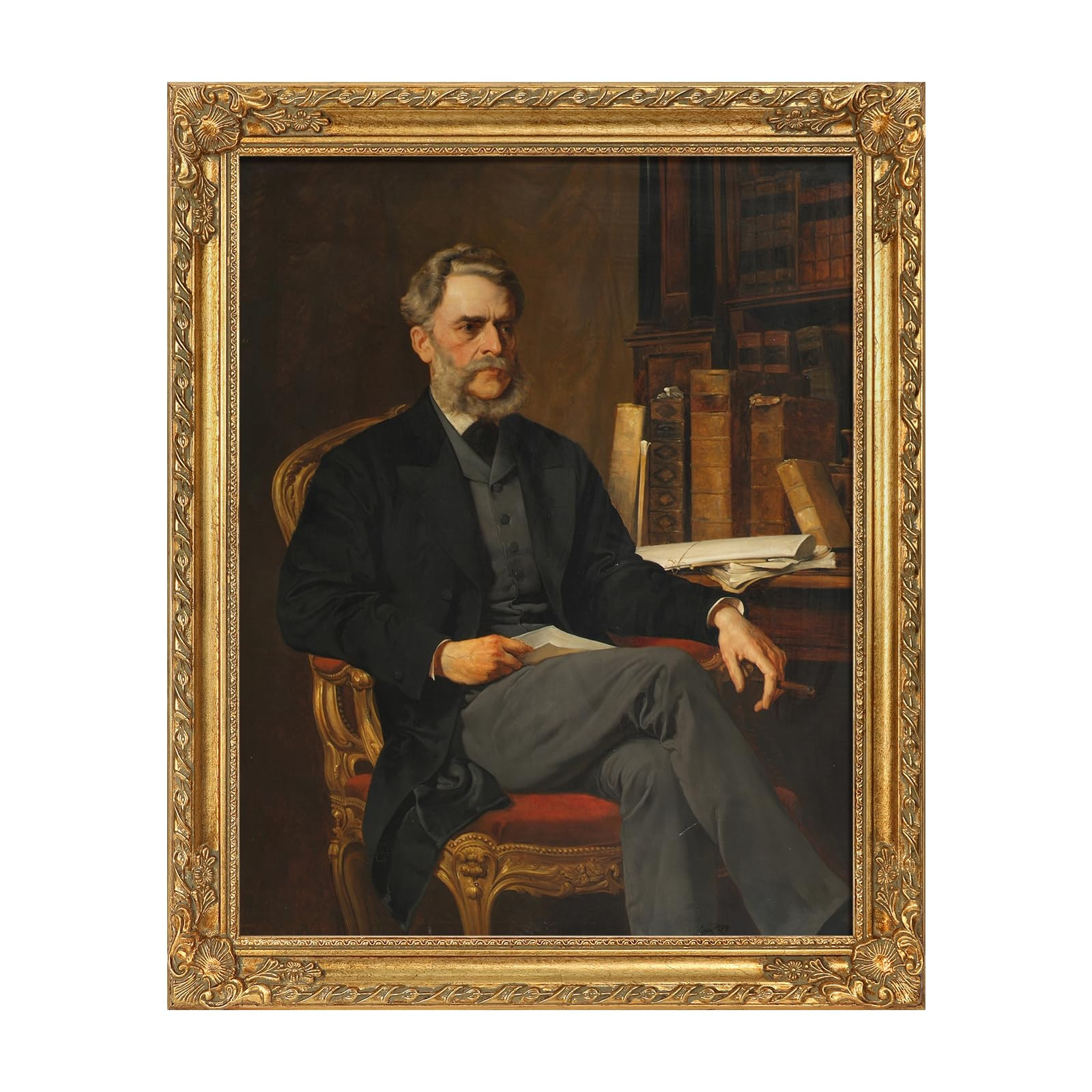 Antique Gold Frame for 8x10 Stretched Canvas, Solid Wood Baroque Painting Frame for Portrait Land... | Amazon (US)