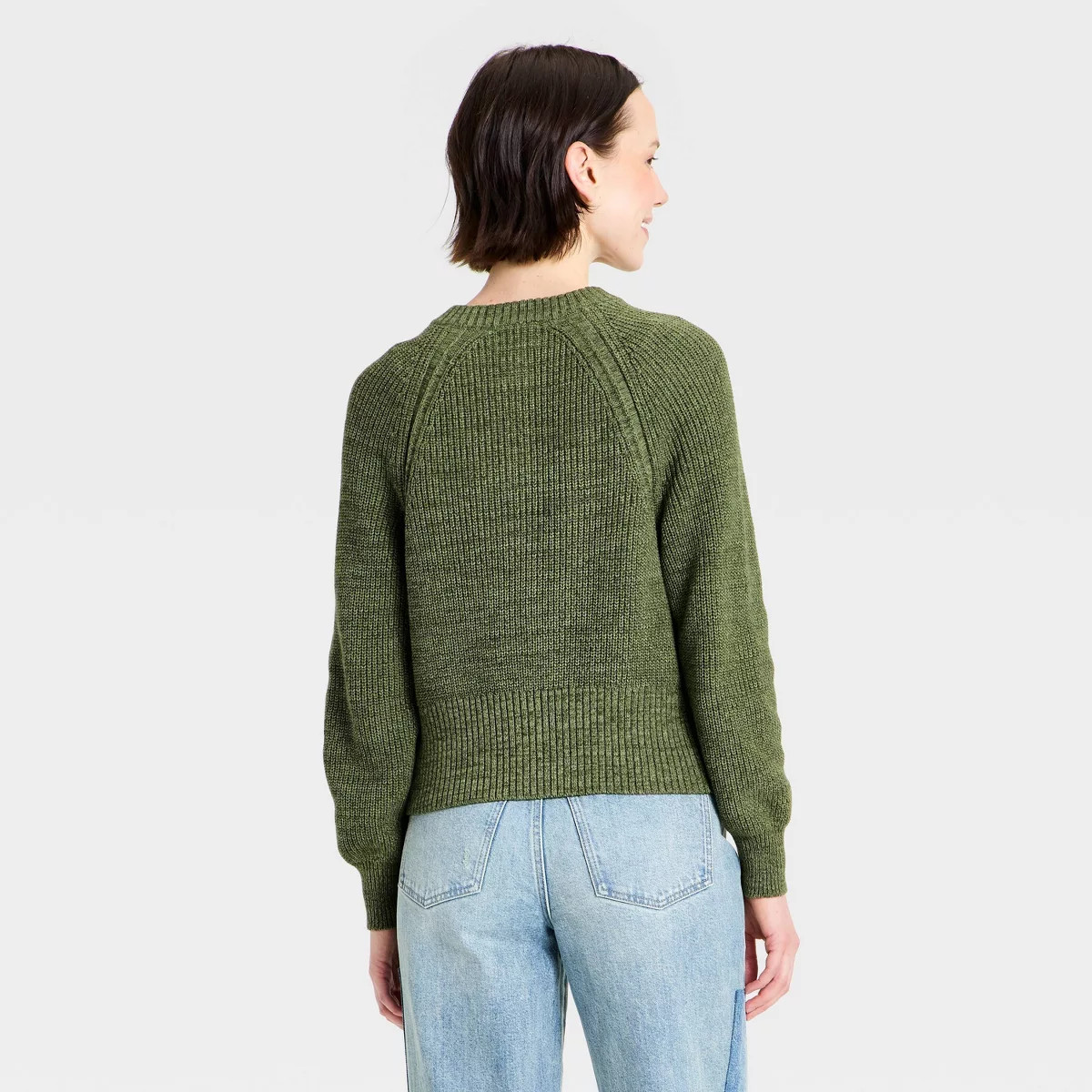 Women's Iconic Cotton Cardigan - Universal Thread\u2122 Olive Green M | Target