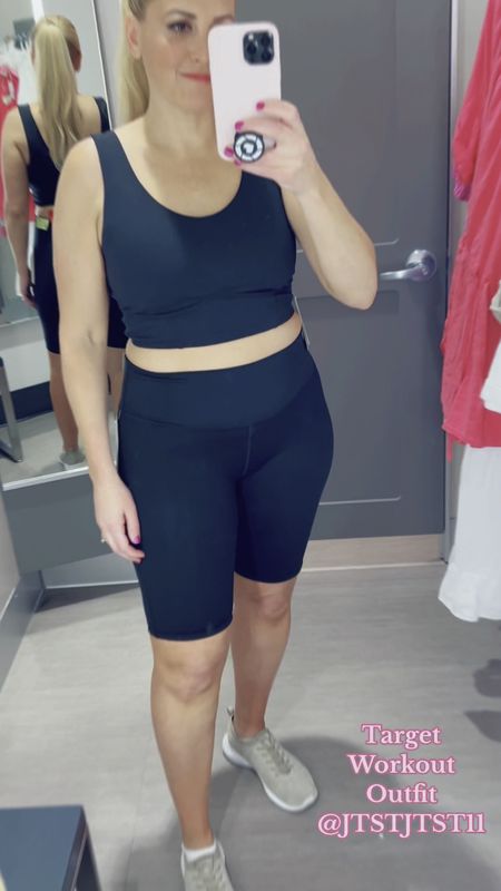 Target workout outfit 

If you’re looking for a great pair of biker shorts…. These are the ones. I love the longer inseam. Very soft and comfortable. Wearing a large and fits true to size.

Wearing a large in both sports bras too.




#LTKVideo #LTKfitness #LTKGiftGuide