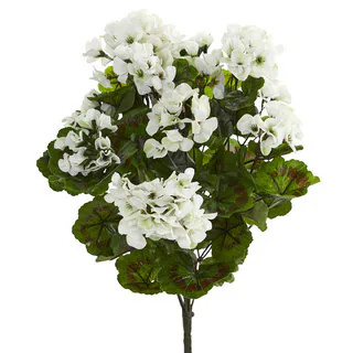 Geranium Artificial Bush UV Resistant (Set of 3) | Bed Bath & Beyond