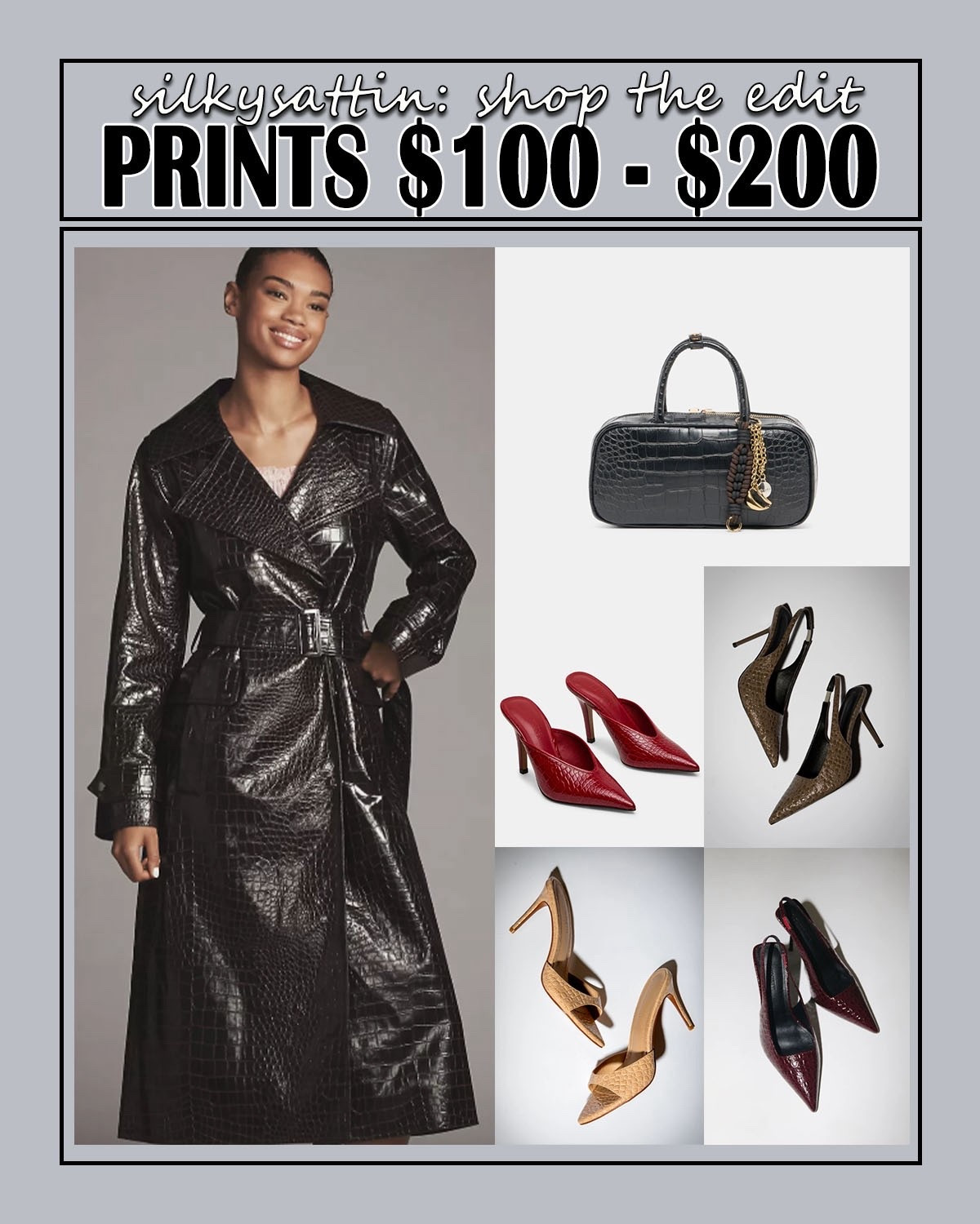 Shop the Edit: Crocodile Prints $100-$200

Whoever said prints are considered a neutral color is a winner in my book! It’s one of my favorite subtle ways of taking any outfit to the next level without trying too hard. Shop these crocodile print articles that are all within a $100 to $200 budget. I added additional options in “Shop similar products,” all in the same price range. 

Check out my profile for two other crocodile print posts: one within a $100 budget and one over a $200 budget. With these three options, you're sure to find something you love. 

..And if that’s not enough, we have similar posts for all of the following prints too: cow, leopard, snake, and zebra prints! Visit my profile for all things prints.

#faux #cow #croc #crocodile #catprint #leopard #snake #zebra #calfhair #ponyhair #leather #print #pattern #LTKItBag 

#LTKSaleAlert #LTKFindsUnder100