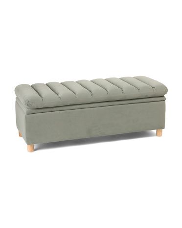52in Channel Pillow Top Storage Bench | TJ Maxx