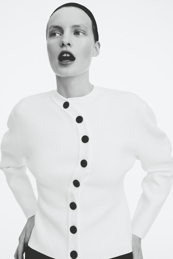 DOUBLE-BREASTED KNIT CARDIGAN | Zara UK