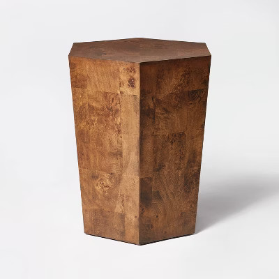 Ogden Burled Wood Accent Table Dark Brown - Threshold™ designed with Studio McGee | Target