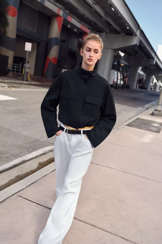 CROPPED HIGH COLLAR JACKET | Zara US