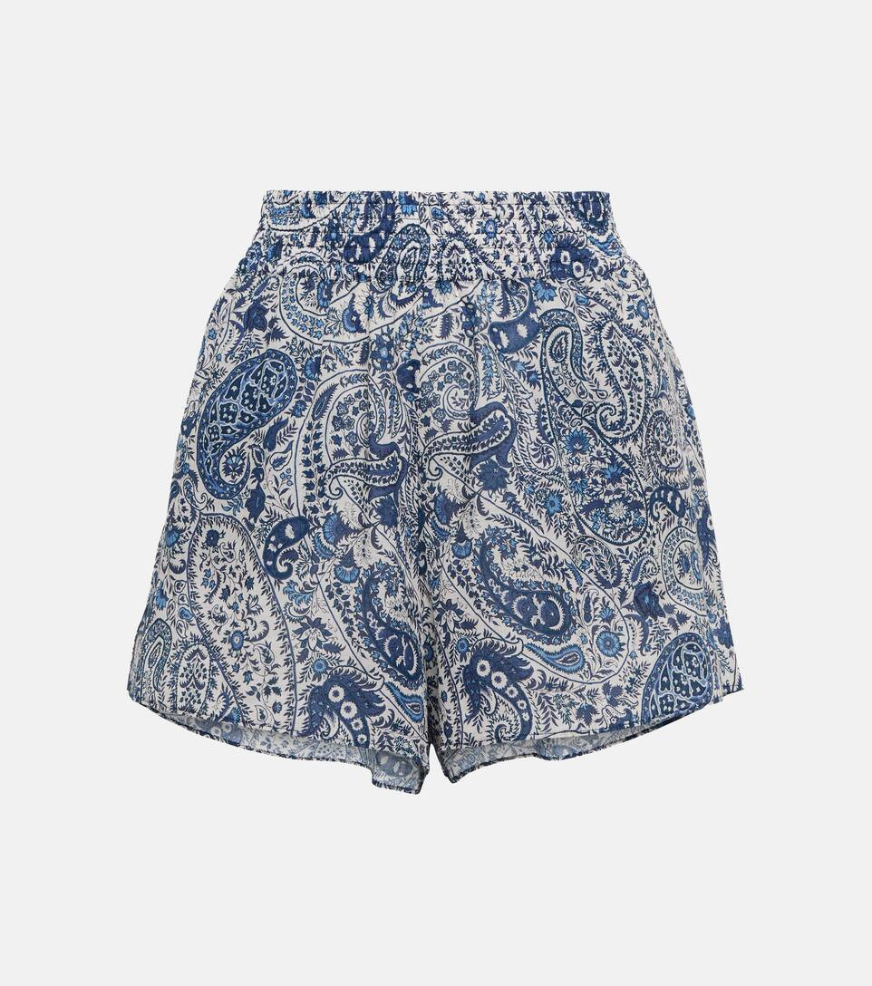Paisley high-rise ramie shorts | Mytheresa (US/CA)