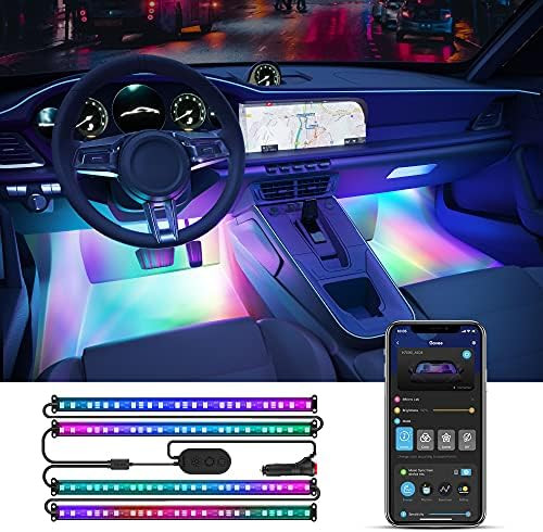 Govee Smart Car LED Strip Lights, RGBIC Interior Car Lights with 4 Music Modes, 30 Scene Options ... | Amazon (US)