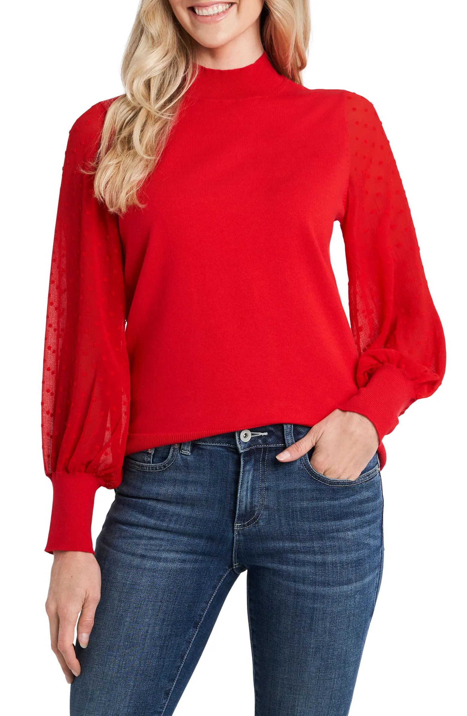 Clip Dot Sleeve Sweater | Nordstrom