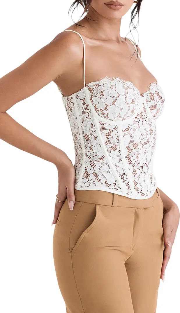 Floral Lace Underwire Corset Camisole | Nordstrom