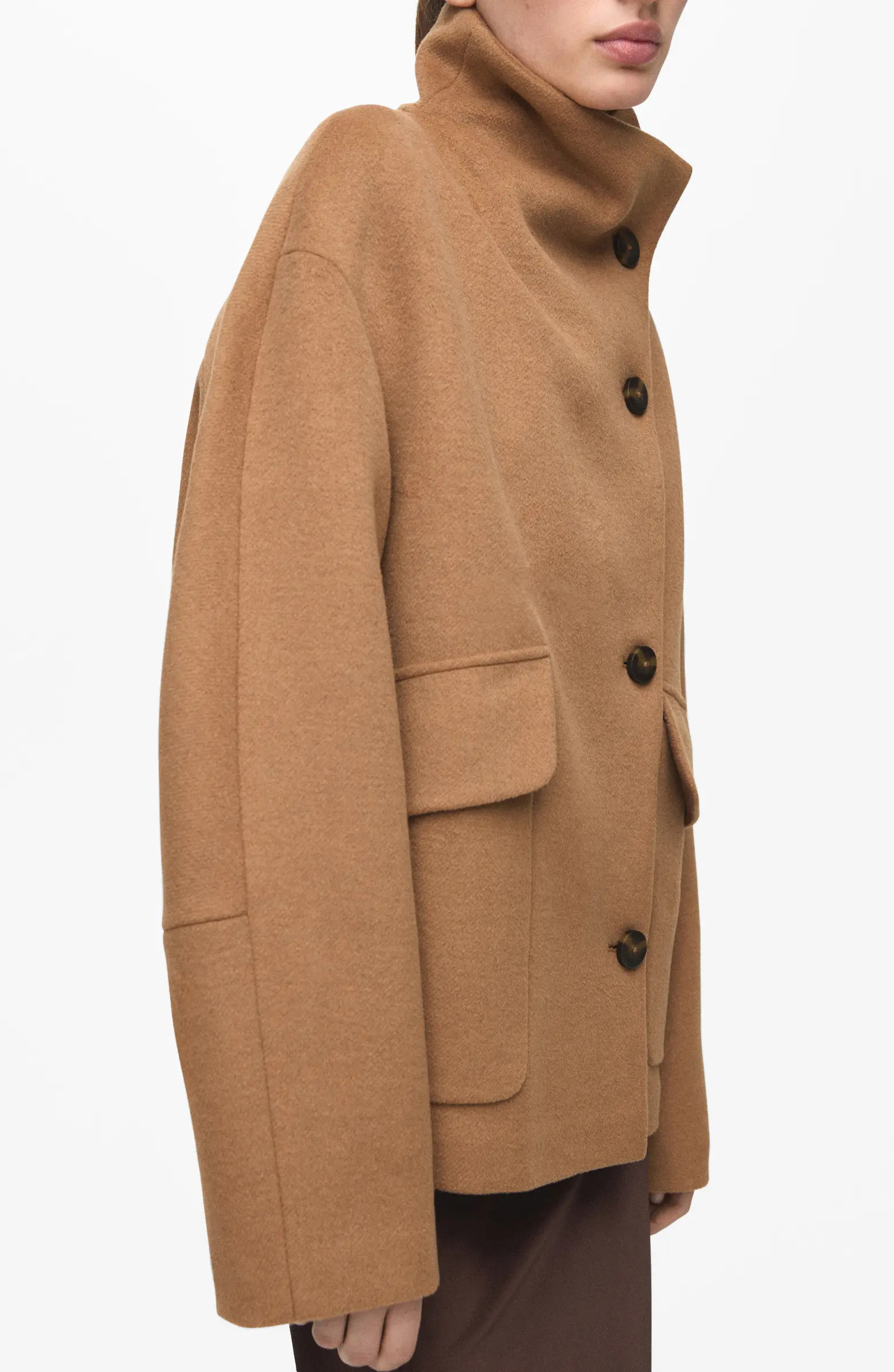 Basquiat Funnel Neck Coat | Nordstrom