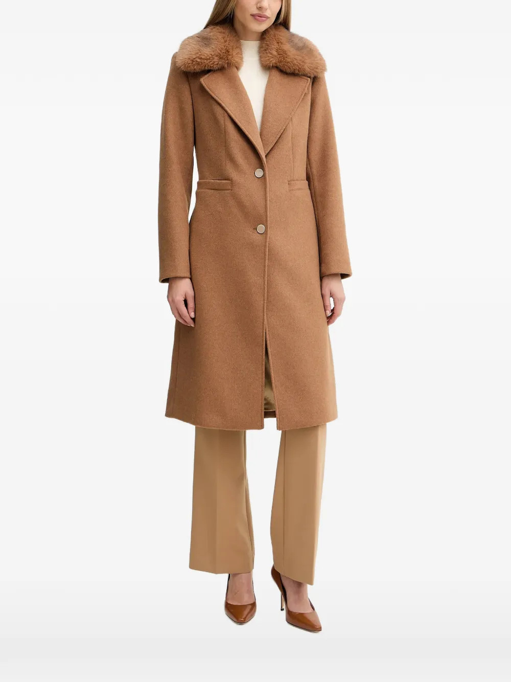 Mantel mit Faux-Fur-Kragen | Farfetch Global