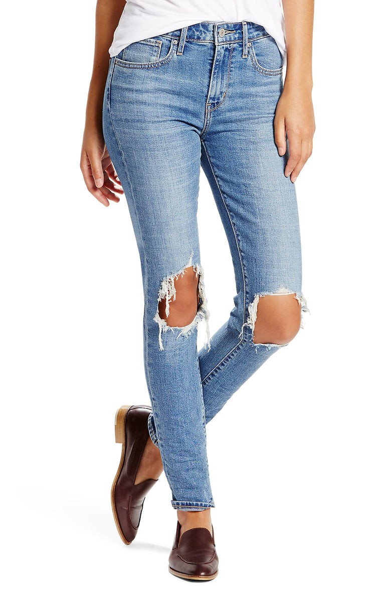 Levi's® 721 Ripped High Waist Skinny Jeans (Rugged Indigo) | Nordstrom