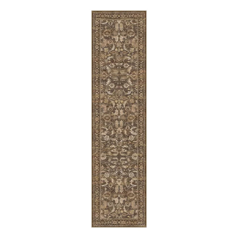 Vintage Distressed Oriental Washable Area Rug With Non-Slip Backing | Wayfair North America