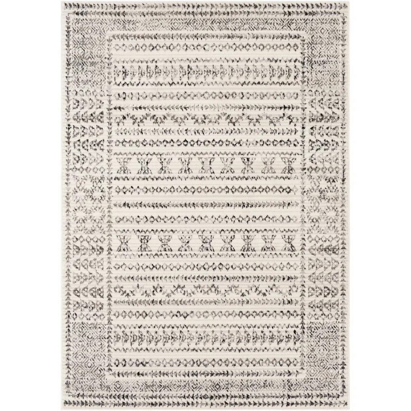 Kace Performance Gray/Black/Ivory Rug | Wayfair North America