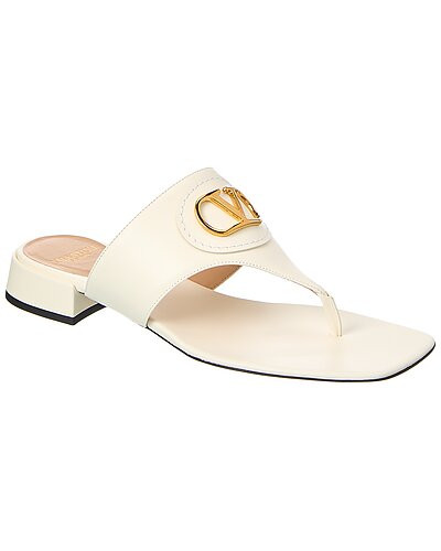 VLogo Signature Leather Sandal | Gilt & Gilt City