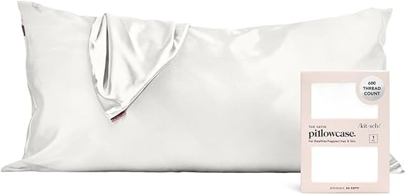 Kitsch Satin Pillowcase for Hair & Skin - Softer Thank Silk Pillowcase for Hair and Skin Cooling ... | Amazon (US)