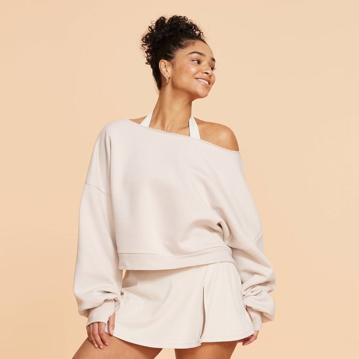 Blogilates Women's Dance Studio Off the Shoulder Sweatshirt | Target