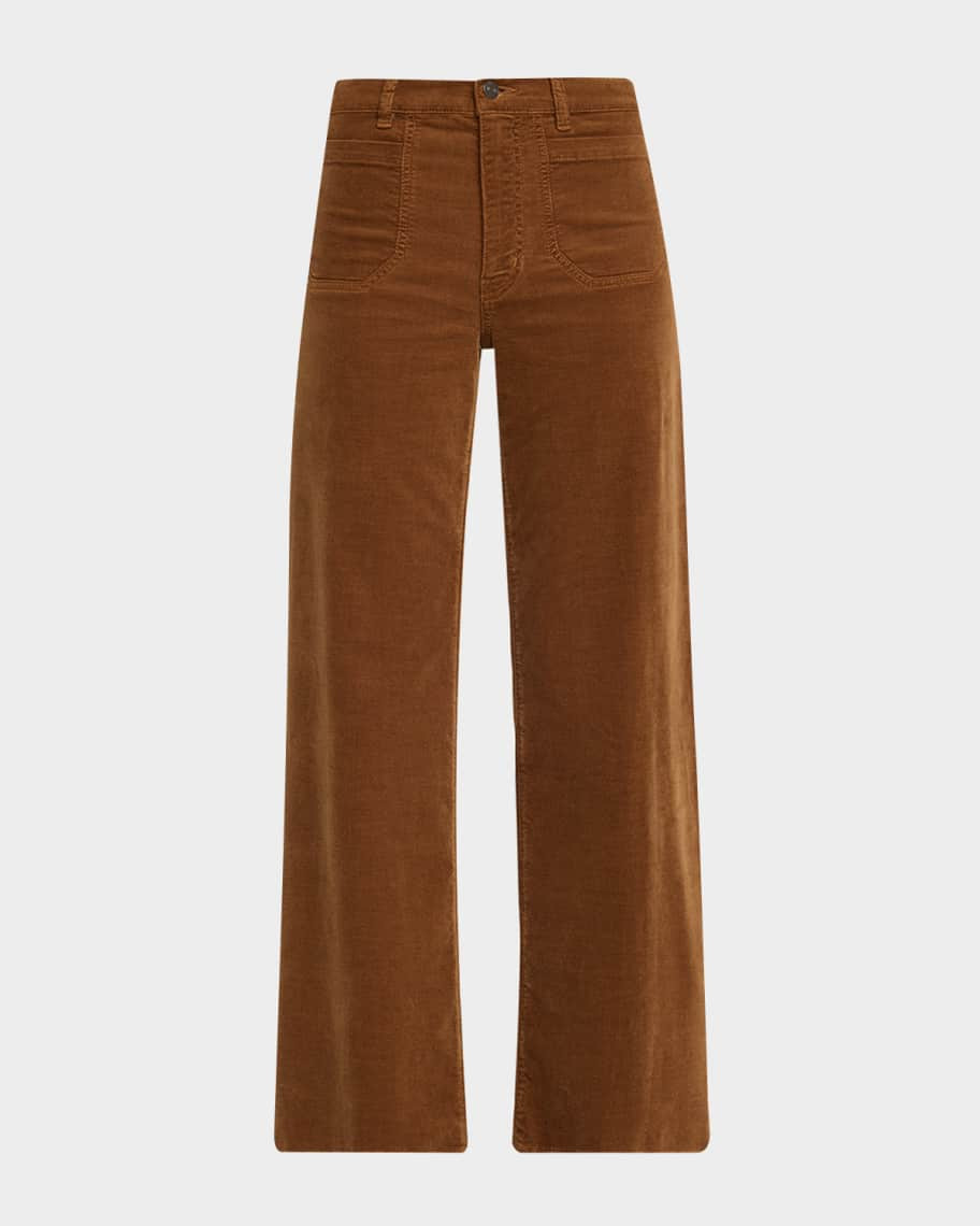 FRAME Le Slim Palazzo Modernist Pocket Corduroy Jeans | Neiman Marcus