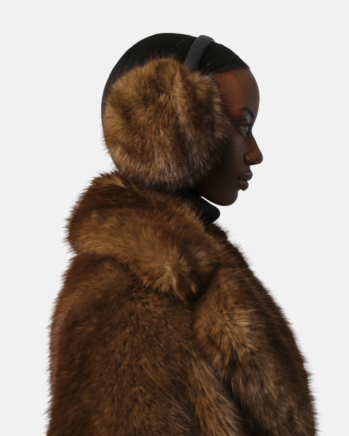 Esme Faux Mink Earmuffs in Brown | Apparis