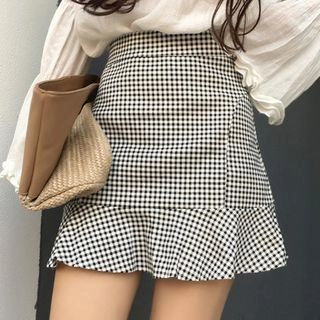 Gingham Mini Skirt | YesStyle Global