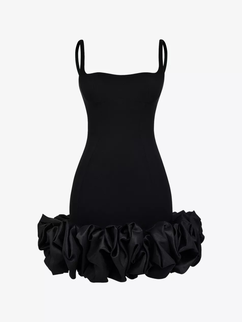 Lilou ruffle-hem stretch-woven mini dress | Selfridges