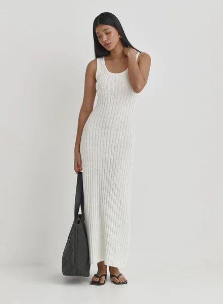 Cream Knit Maxi Dress- Cadie | 4th & Reckless