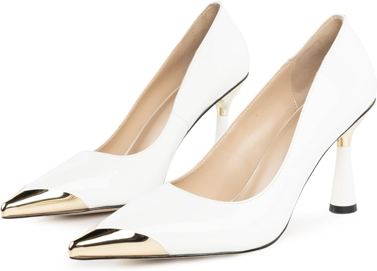 Pumps Shoes for Women Pointed Toe Stiletto High Heels Ideal for Business Office Dressy Weddings F... | Amazon (US)