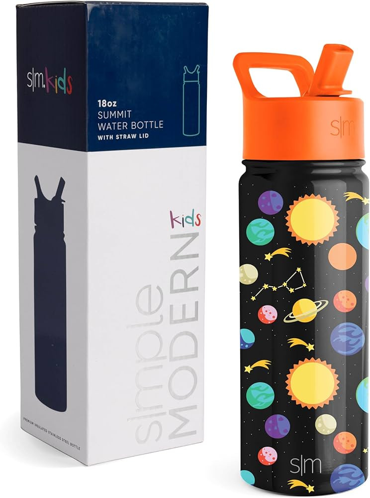 Simple Modern Kids Water Bottle with Straw Lid | Insulated Stainless Steel Reusable Tumbler for T... | Amazon (US)
