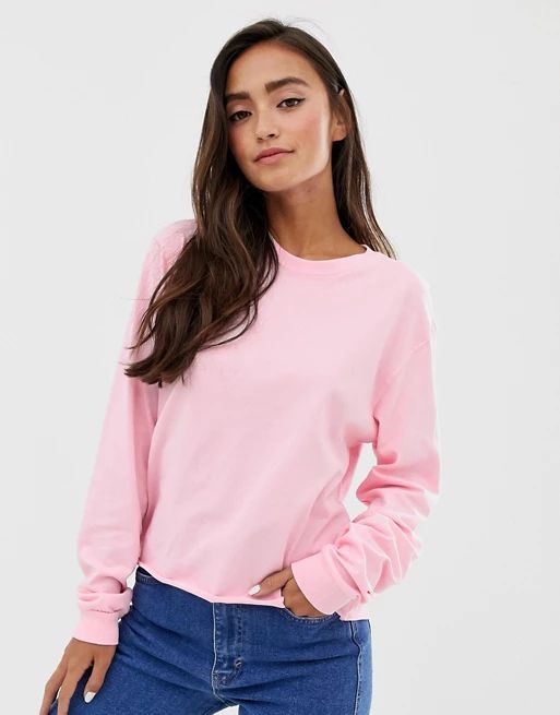 Pull&Bear sweatshirt in pink | ASOS US