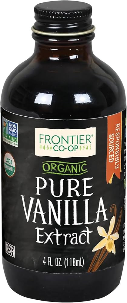 Frontier Organic Vanilla Extract, 4-Ounce Glass Jar, Certified Organic, Buttery Sweet With No Add... | Amazon (US)